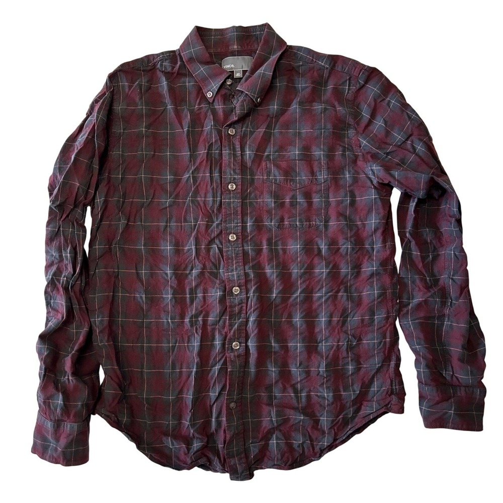 Vince. Men's Button Down Medium Gorpcore Plaid Casual Preppy Work Business